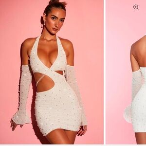 Oh Polly Pear Cut out Mini Dress